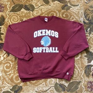 Russell Athletics burgundy crewneck